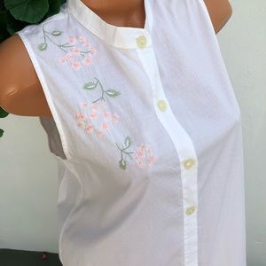 Oscar De La Renta 100% Cotton White Night Gown M